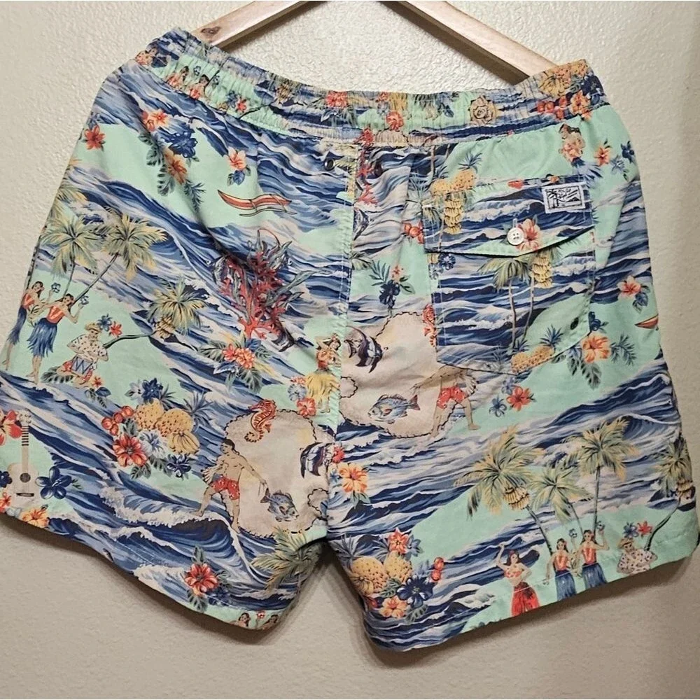 Ralph Lauren Tropical Print Swim Trunks